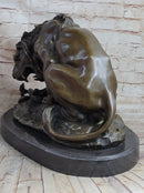 Lion vs. Snake Bronze Sculpture by Antoine Barye