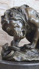 Lion vs. Snake Bronze Sculpture by Antoine Barye