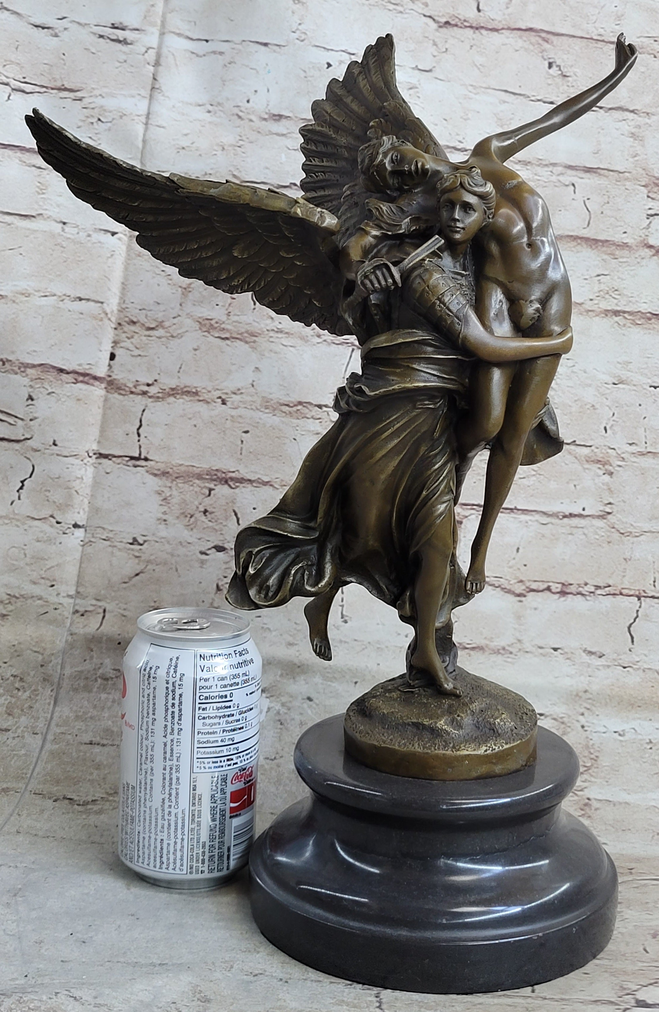 Signed Mercie Messenger of God Bronze Sculpture Angel