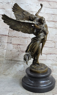 Signed Mercie Messenger of God Bronze Sculpture Angel