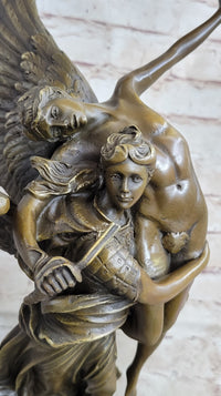 Signed Mercie Messenger of God Bronze Sculpture Angel