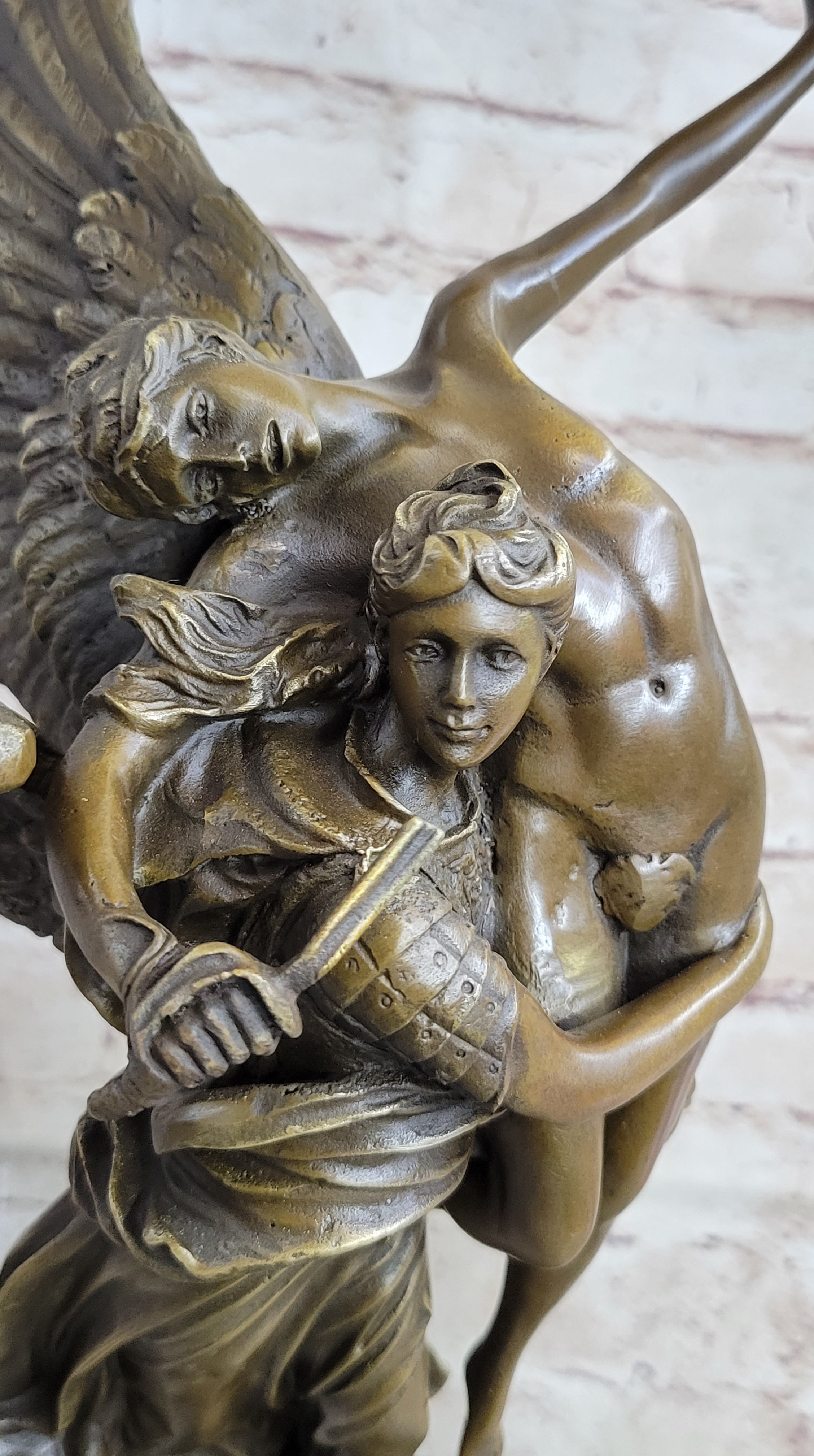 Signed Mercie Messenger of God Bronze Sculpture Angel