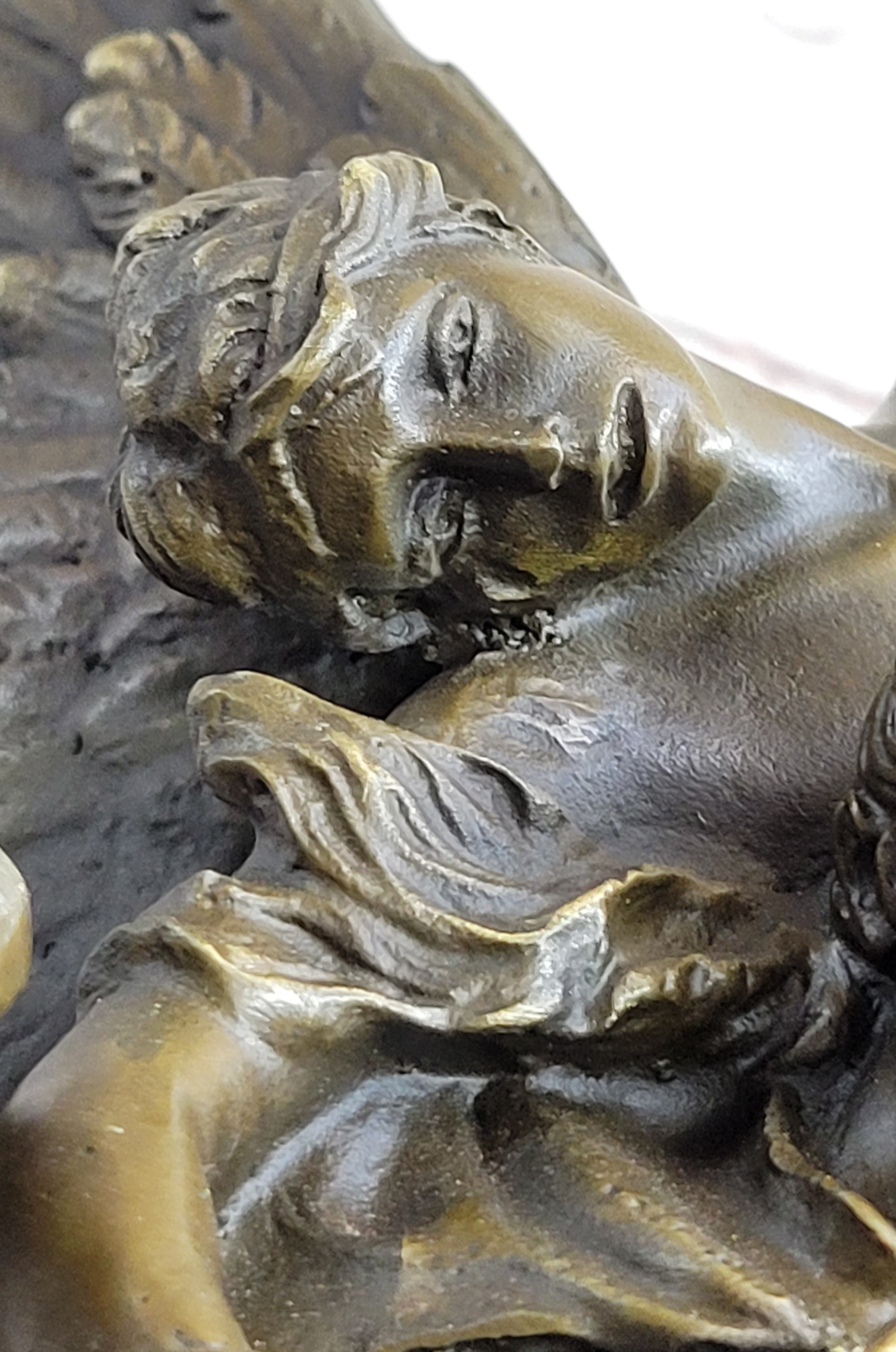 Signed Mercie Messenger of God Bronze Sculpture Angel
