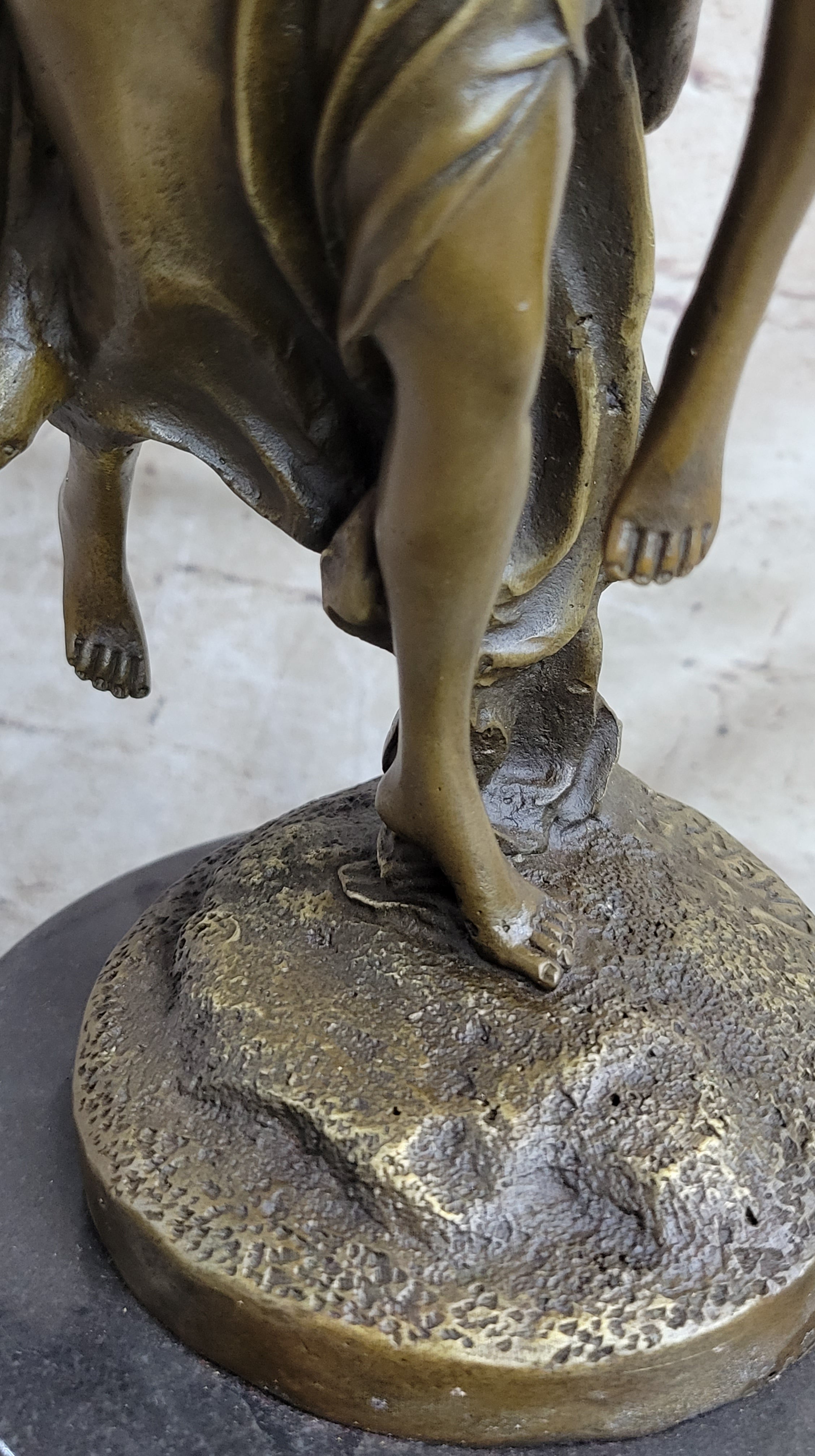 Signed Mercie Messenger of God Bronze Sculpture Angel