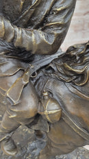 Horse Mounted Khazak Eagle Falcon Hunter Bronze 21" x 21"