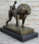 Baboon & Baby Monkey Bronze Sculpture Vobisova 10" x 10.5"