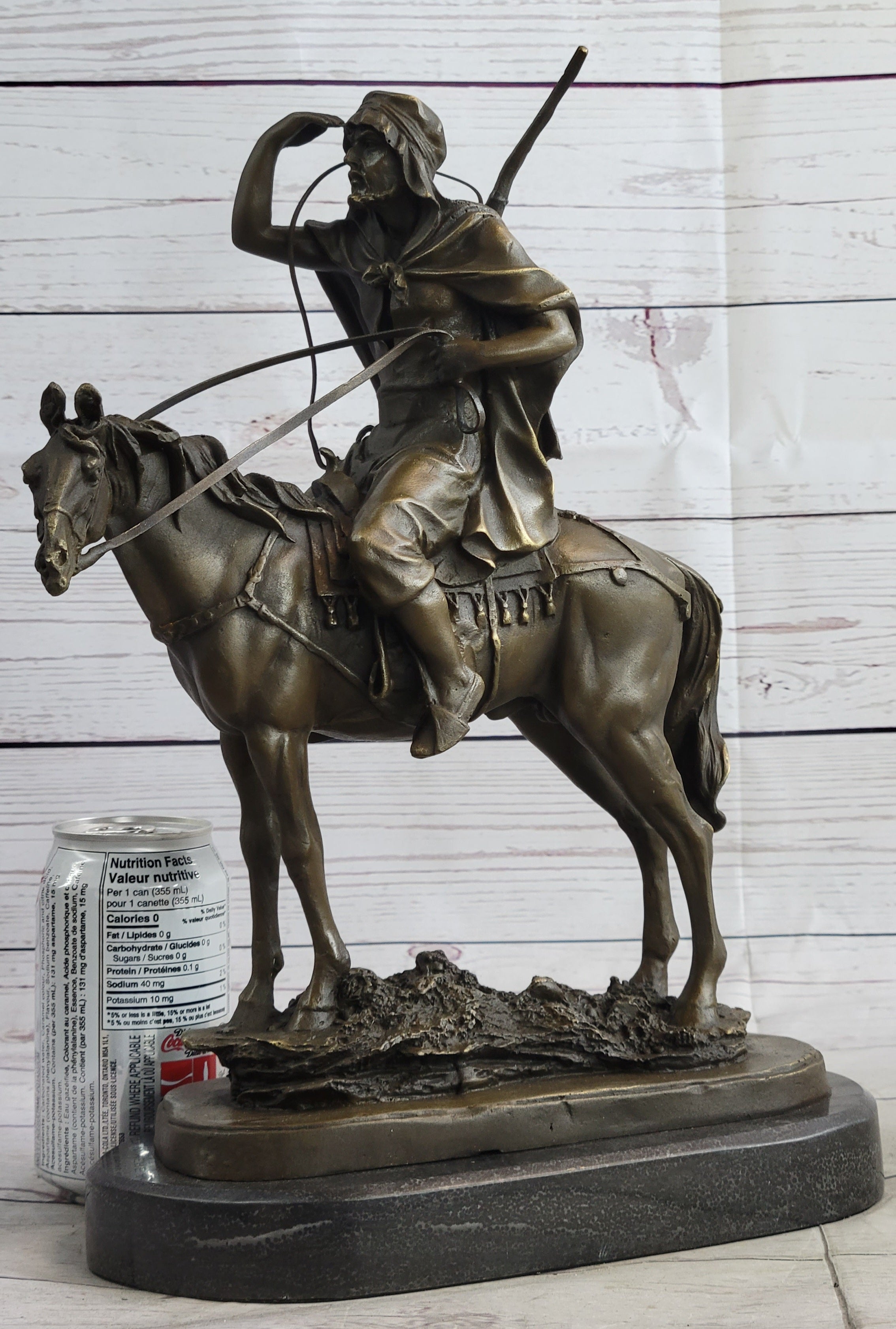 Lawrence of Arabia Bronze Sculpture Arabian Man on Horseback