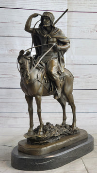 Lawrence of Arabia Bronze Sculpture Arabian Man on Horseback