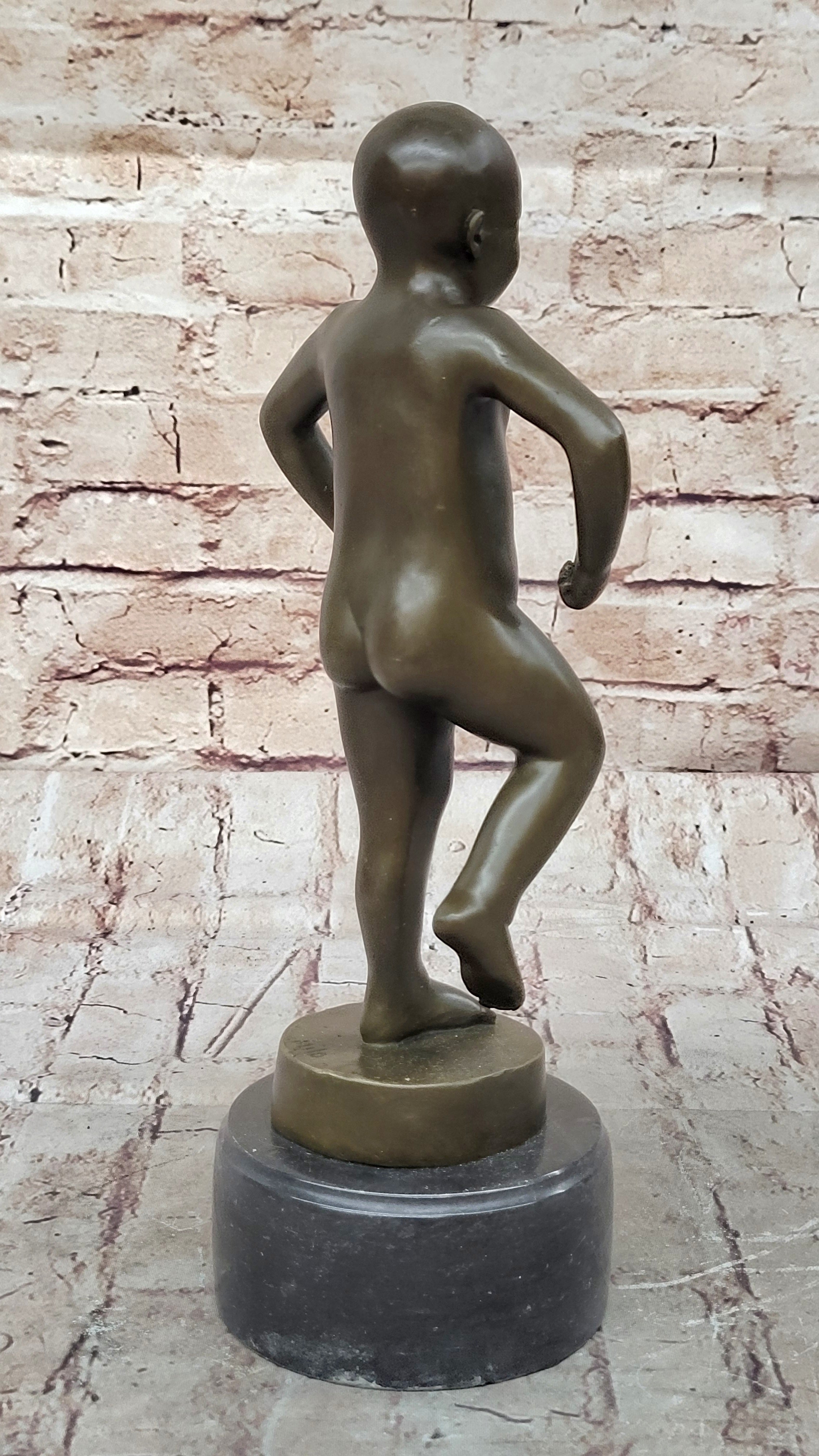 Angry Baby Stomping Foot Sinnataggen Bronze Sculpture Replica