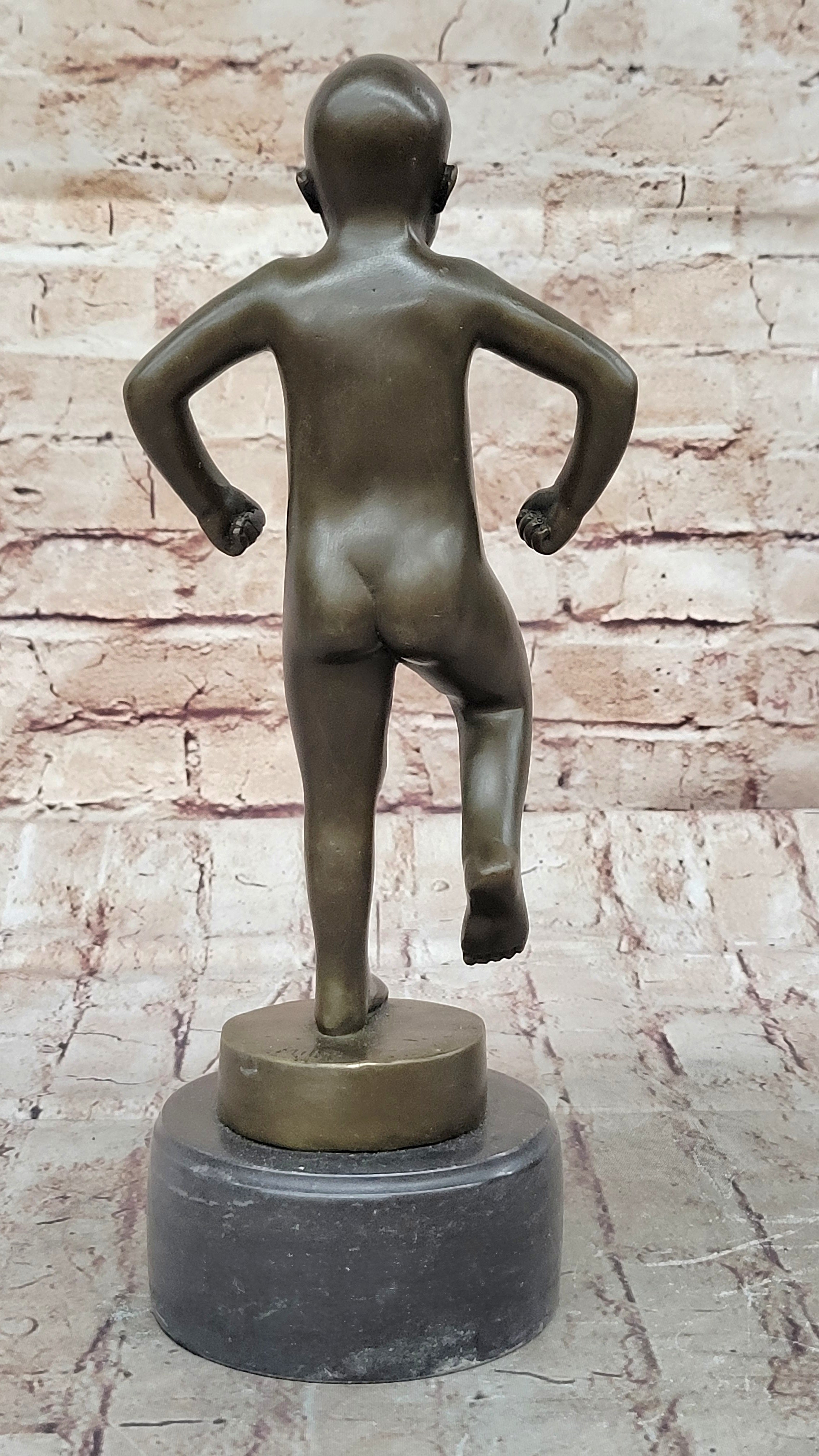 Angry Baby Stomping Foot Sinnataggen Bronze Sculpture Replica