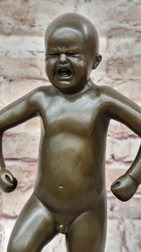 Angry Baby Stomping Foot Sinnataggen Bronze Sculpture Replica
