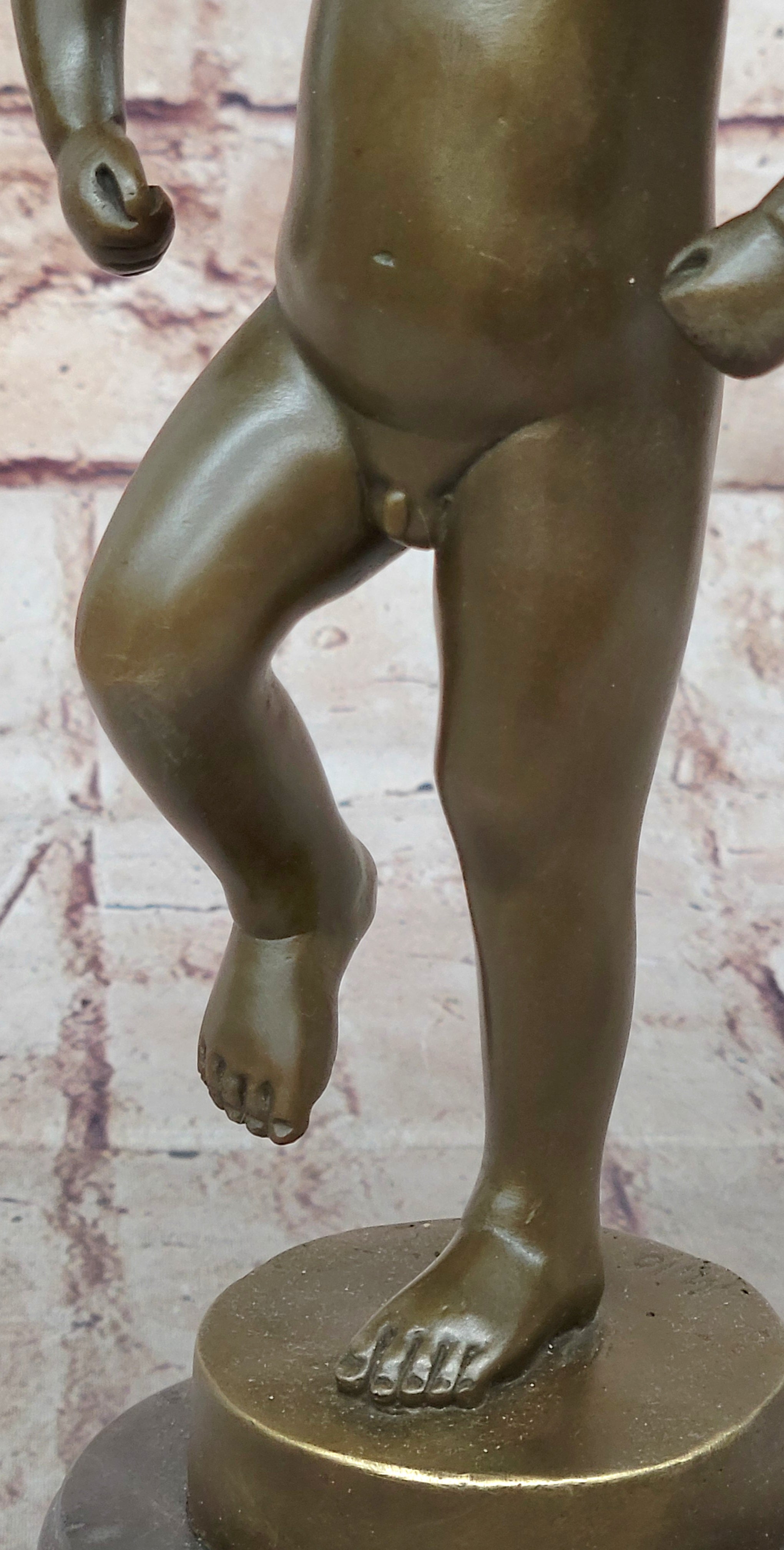 Angry Baby Stomping Foot Sinnataggen Bronze Sculpture Replica