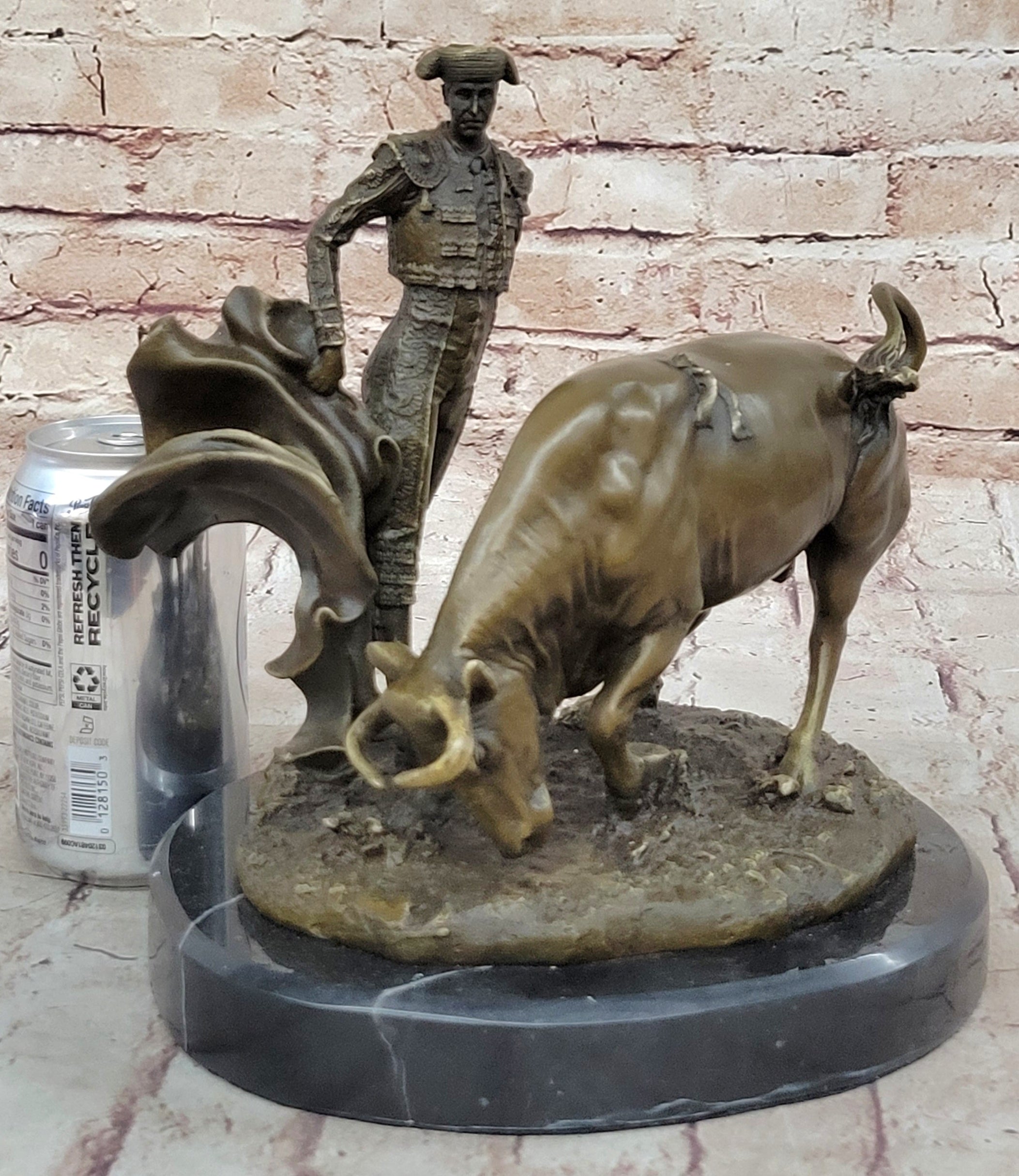 Spanish Matador w/ Bull - Signed Original Bronze Sculpture