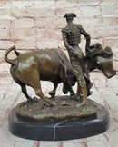 Spanish Matador w/ Bull - Signed Original Bronze Sculpture