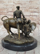 Spanish Matador w/ Bull - Signed Original Bronze Sculpture