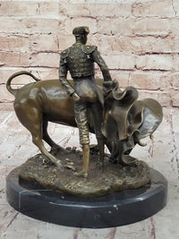 Spanish Matador w/ Bull - Signed Original Bronze Sculpture