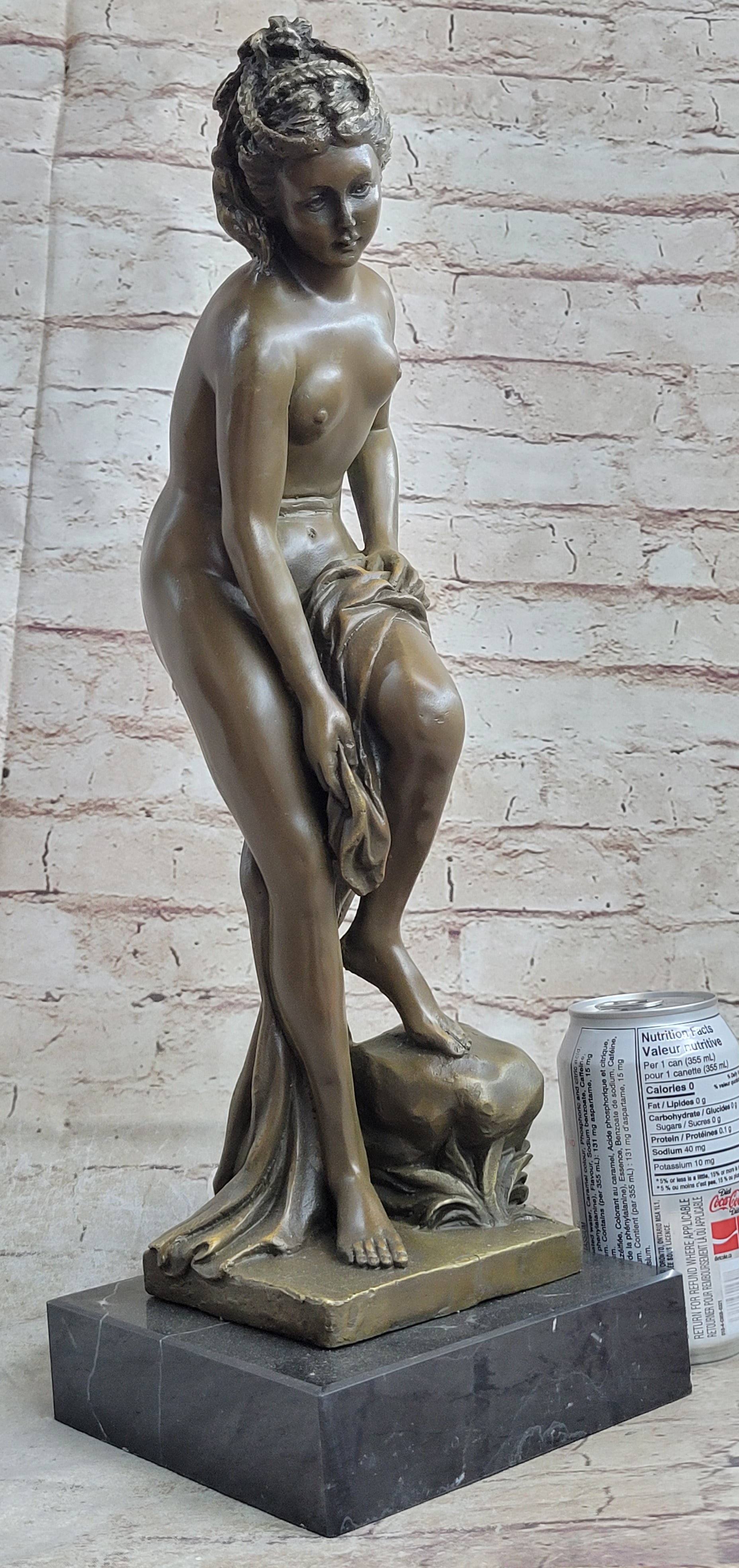 French Artist Jean Patoue Nude Woman Museum Quality Bronze Sculpture