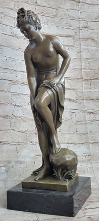 French Artist Jean Patoue Nude Woman Museum Quality Bronze Sculpture