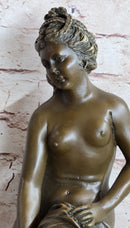 French Artist Jean Patoue Nude Woman Museum Quality Bronze Sculpture