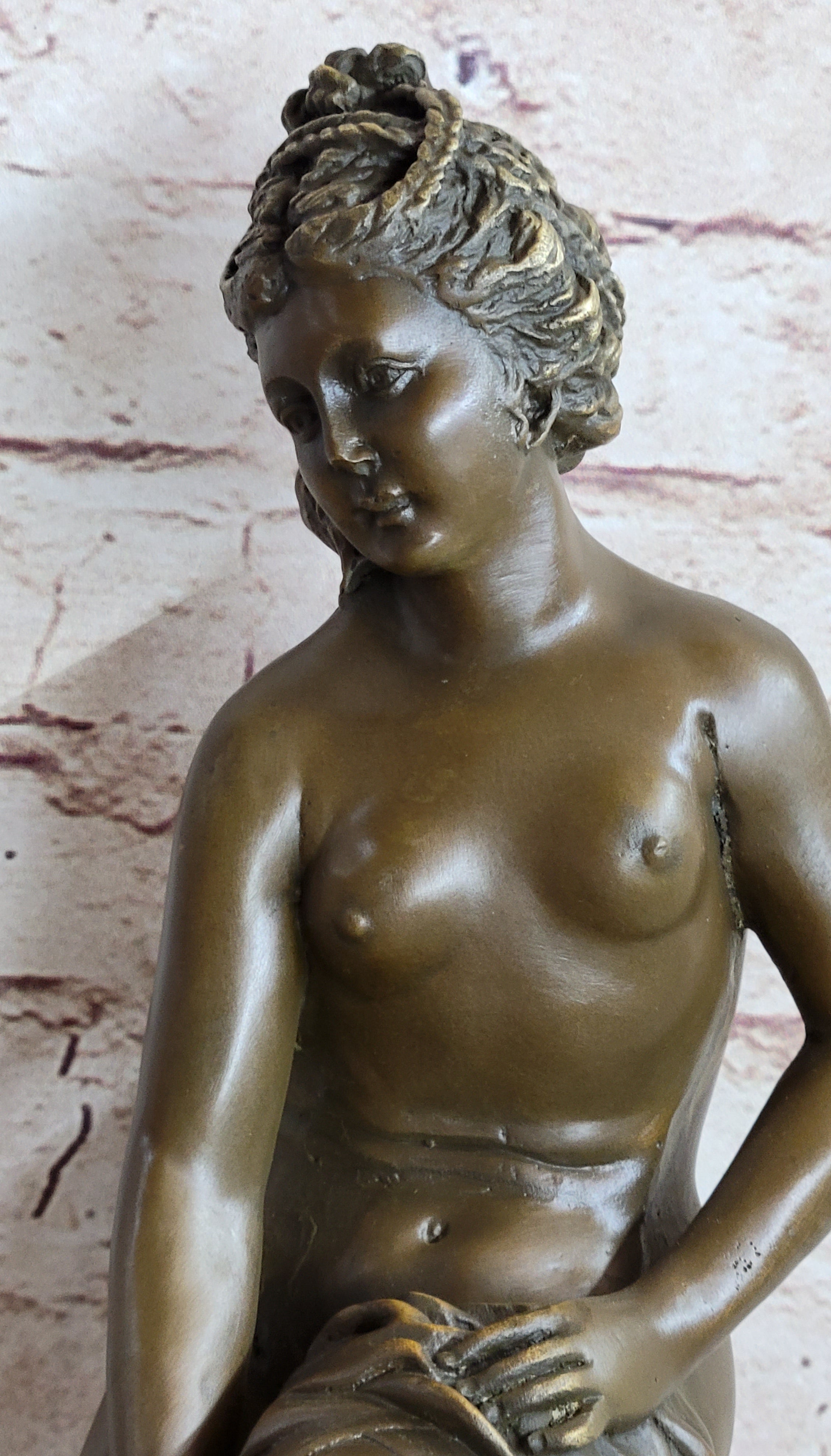 French Artist Jean Patoue Nude Woman Museum Quality Bronze Sculpture