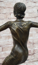 Chiparus Art Deco Dancer Girl Bronze Figure Statue Sculpture on Marble Base 16" x 10"