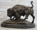 American Buffalo Bison Bull Bronze Sculpture by Barye
