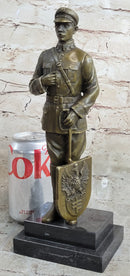 Russian Tzar Guard Eagle Symbol Bronze Art Deco Marble Figure
