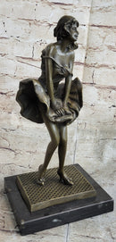 Art Deco Marylin Monroe Seven Year Itch Solid Bronze Sculpture