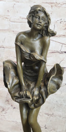 Art Deco Marylin Monroe Seven Year Itch Solid Bronze Sculpture