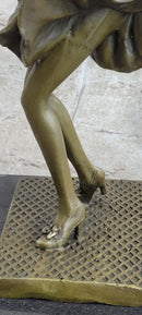 Art Deco Marylin Monroe Seven Year Itch Solid Bronze Sculpture