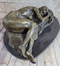 Bronze Sleeping Nude Woman Resting Classic Art Deco