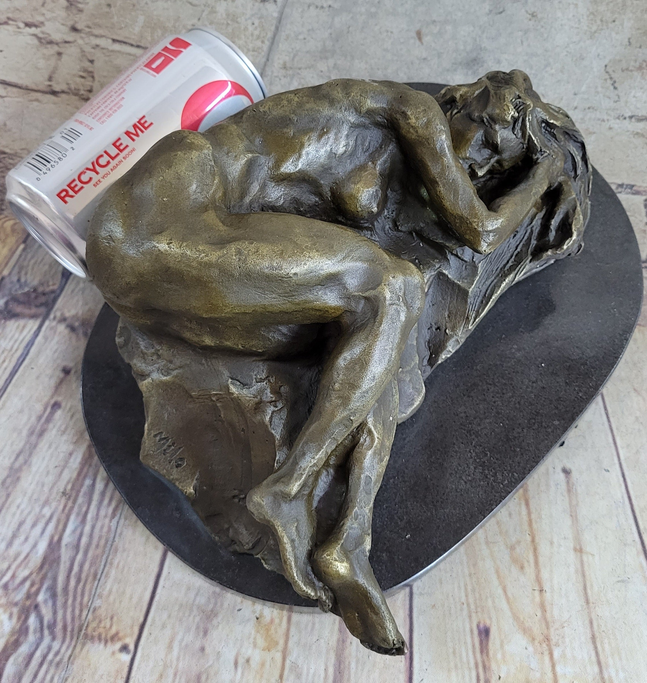 Bronze Sleeping Nude Woman Resting Classic Art Deco