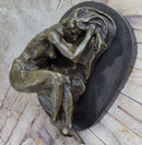 Bronze Sleeping Nude Woman Resting Classic Art Deco