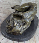 Bronze Sleeping Nude Woman Resting Classic Art Deco