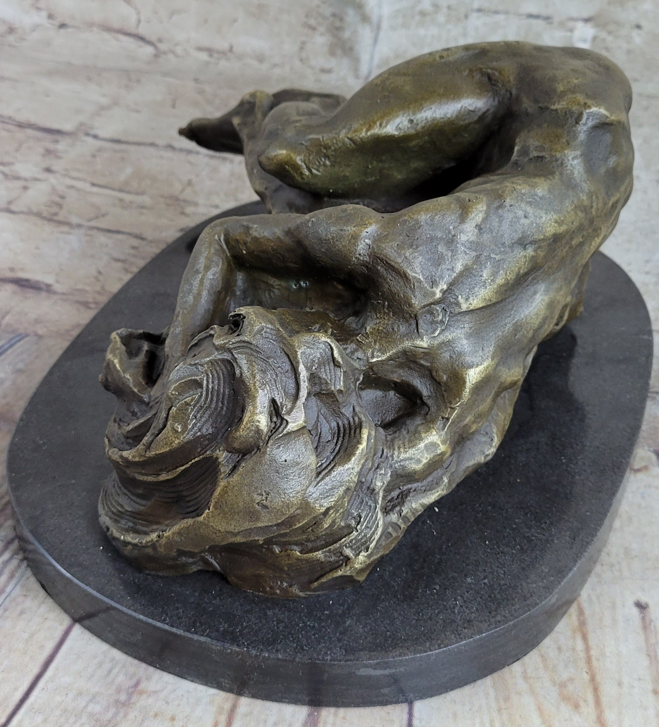 Bronze Sleeping Nude Woman Resting Classic Art Deco