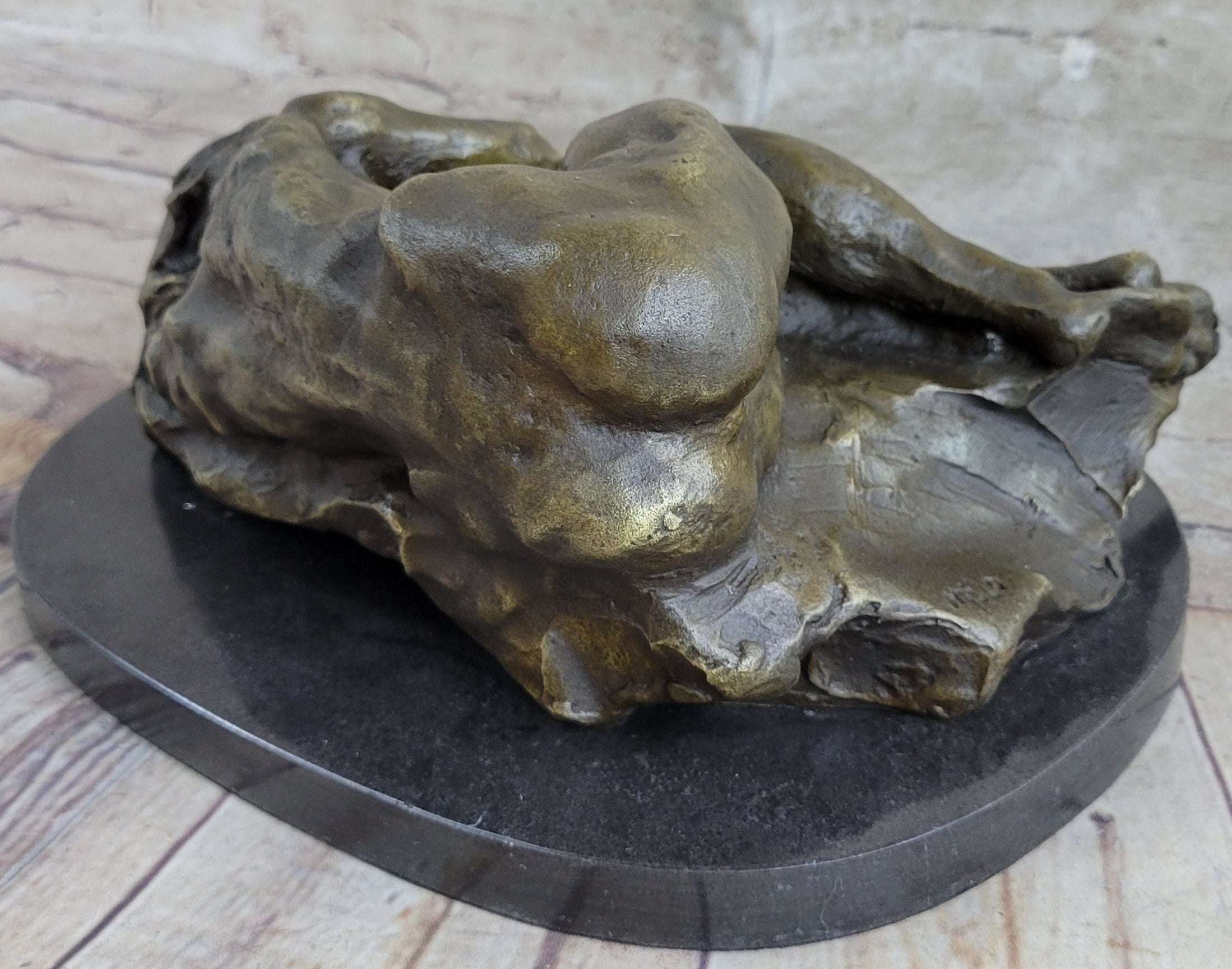 Bronze Sleeping Nude Woman Resting Classic Art Deco