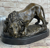 Lion Stalking Prey Hot Cast Bronze Art by Antoine Barye