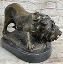 Lion Stalking Prey Hot Cast Bronze Art by Antoine Barye