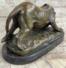 Lion Stalking Prey Hot Cast Bronze Art by Antoine Barye