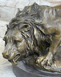 Lion Stalking Prey Hot Cast Bronze Art by Antoine Barye