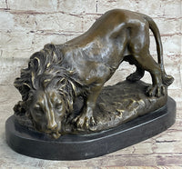 Lion Stalking Prey Hot Cast Bronze Art by Antoine Barye