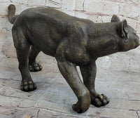 Bronze Metal Cat Kitten Housecat Sculpture Feline Art Signed