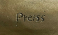 Nude Girl Woman Removing Bra Bronze Sculpture Erotic Art 13" x 7"