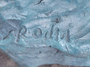 Green Patina Rodin Adam Nude Male Bronze Sculpture Classic Artwork