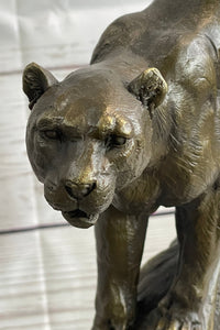 Mountain Lion Puma Panther in Tree Bronze Sculpture