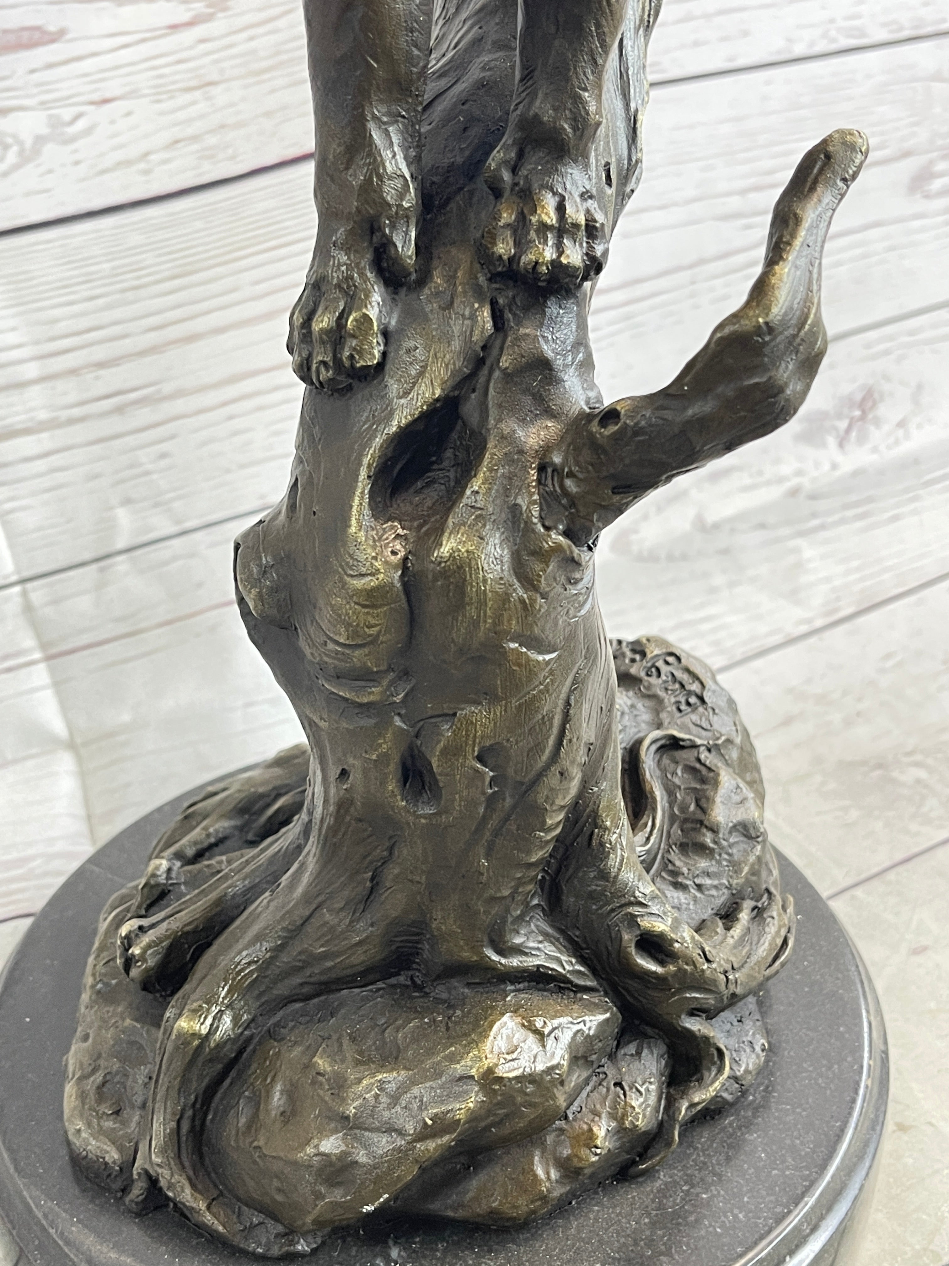 Mountain Lion Puma Panther in Tree Bronze Sculpture