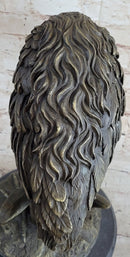 Heron Egret Crane Bronze Metal Sculpture Signed Art Marble Base