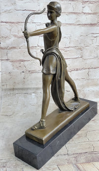 Diana the Hunter Huntress Artemis w/Bow Bronze 14" x 11"