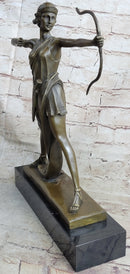 Diana the Hunter Huntress Artemis w/Bow Bronze 14" x 11"