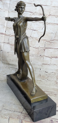 Diana the Hunter Huntress Artemis w/Bow Bronze 14" x 11"